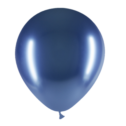 Globos Azules Cromados 30cm 10pcs