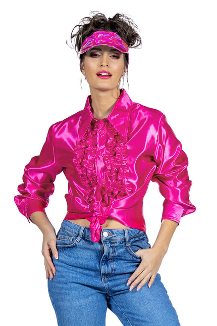 Blusa Disco Volantes Fucsia