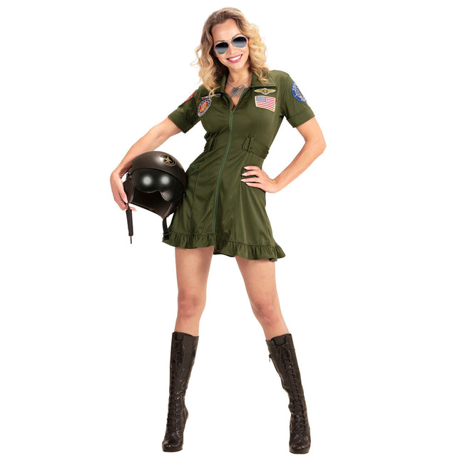 Vestido Piloto Damas Verde