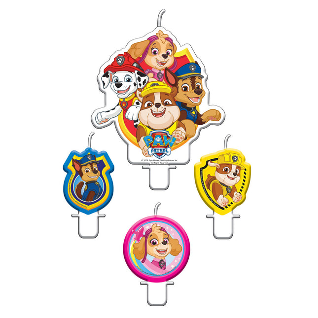 Velas Paw Patrol 4pcs