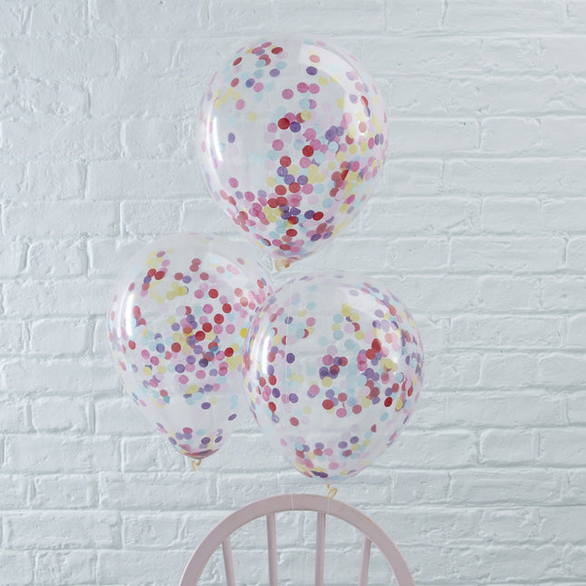 Globos de Confeti de Colores 30cm 5pcs