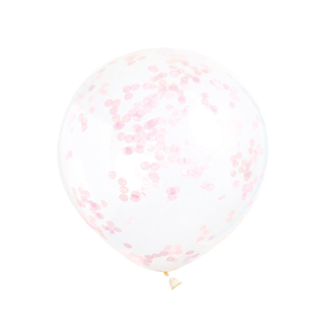 Globos Confeti Rosa Claro 40cm 6pcs