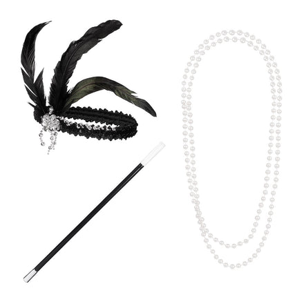 Conjunto Disfraz Flapper 3 piezas