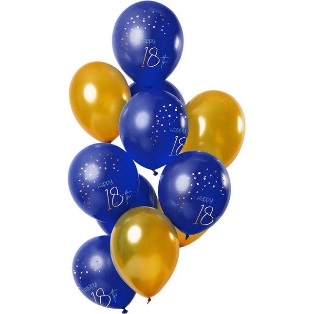 Globos 18 Años Azul 30cm 12pcs