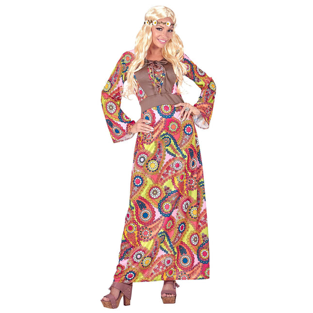 Vestido Hippie 60S Señoras Con Corsé