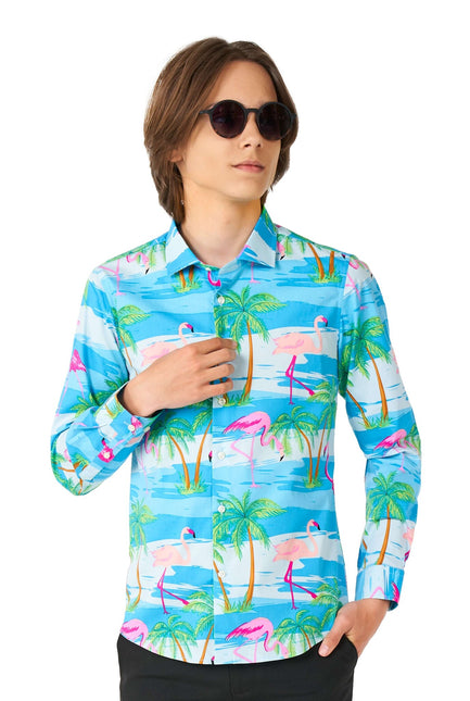 Camiseta Hawaii Flamingo Adolescente Niño Adolescente OppoSuits