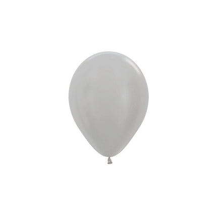 Globos Perla Plata 12cm 50pcs