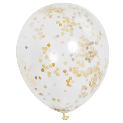 Globos Confeti Oro 30.5cm 6pcs