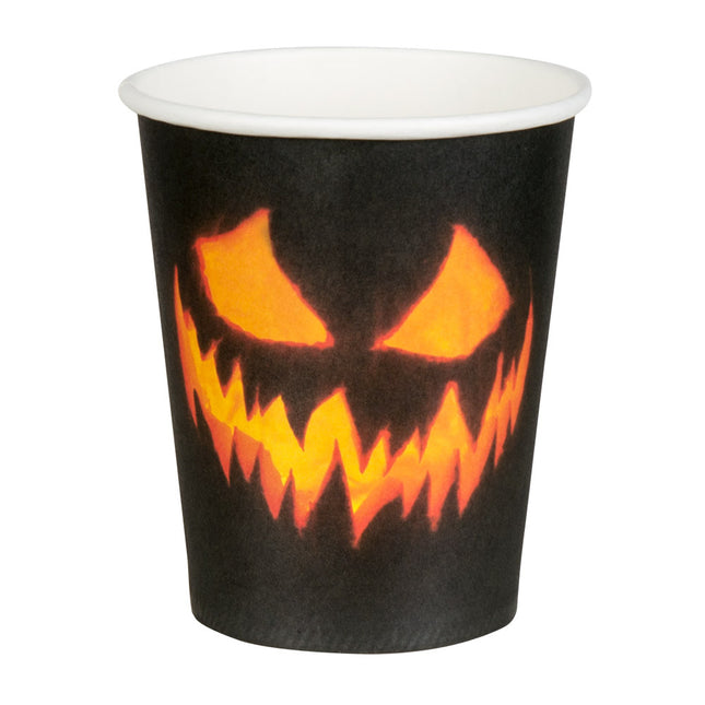 Vasos Halloween Calabaza Papel 210ml 10uds.