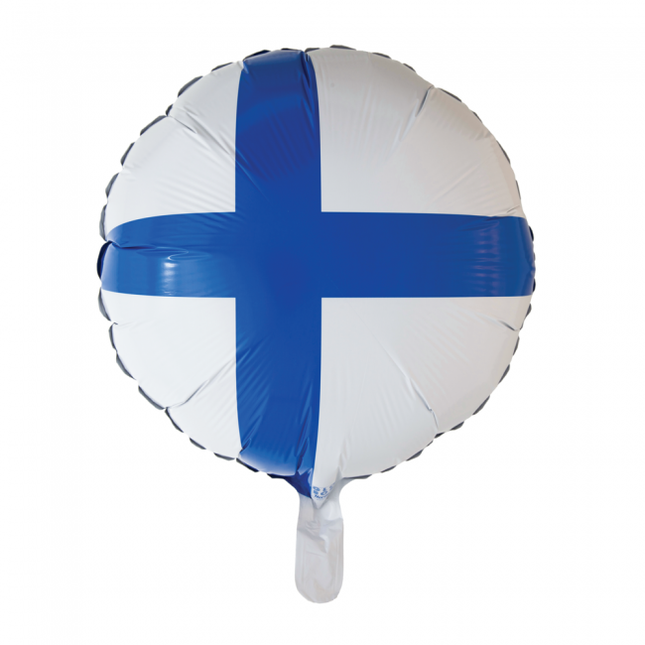 Globo de Helio Bandera Finlandia 45cm vacío