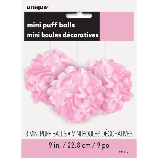 Pompón Rosa Claro 20cm 3pcs