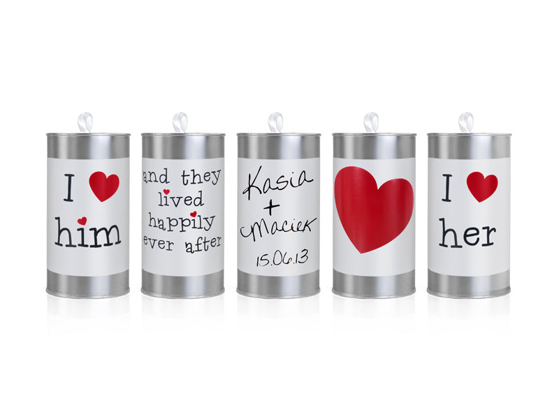 Latas de boda 14cm 5uds