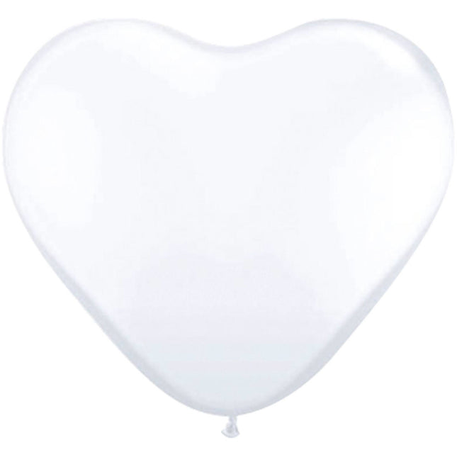 Globos Corazones Blancos 30cm 8pcs