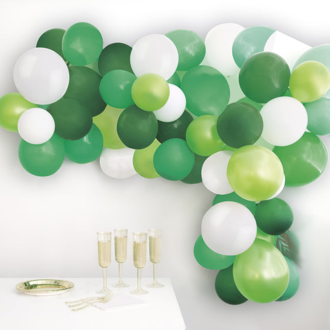 Arco de globos casero Set Verde 40 piezas