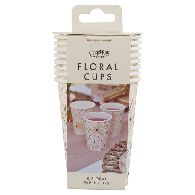 Tazas Flores 8ud