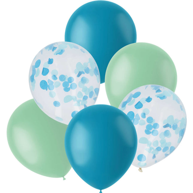 Globos Mix Azul 30cm 6pcs