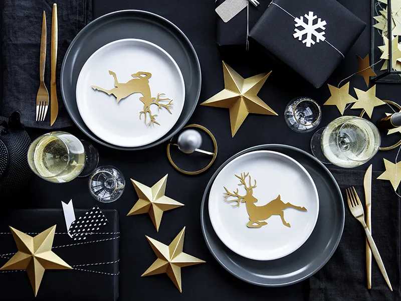 Decoración Estrellas Oro 6pcs