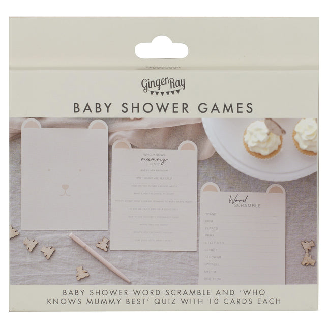 Juego de cartas Baby Shower Teddy 20pcs