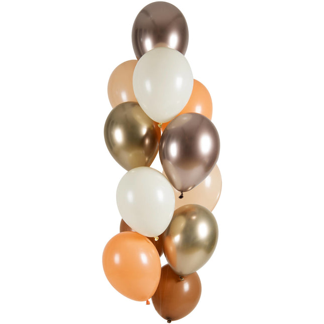 Oro Blanco Desnudo Globos Set 33cm 12pcs