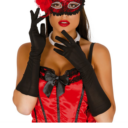 Guantes de Halloween Negros 45cm