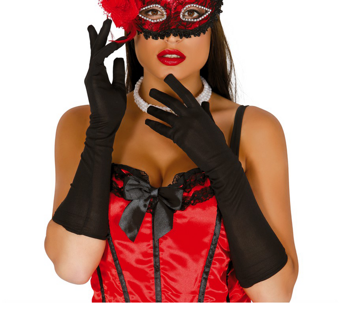 Guantes de Halloween Negros 45cm