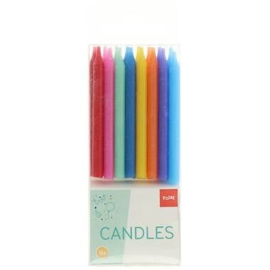 Velas Color Pop 6cm 16 piezas