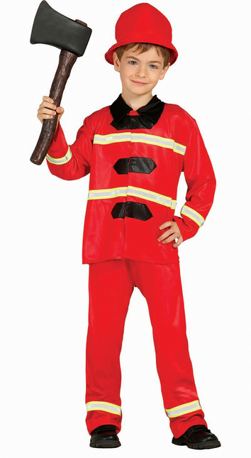 Traje de Bombero Niño Rojo