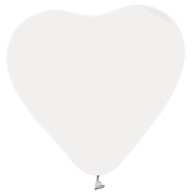 Globos Corazones Blancos 30cm 6pcs