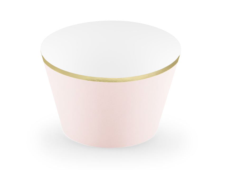 Moldes Cupcake Rosa Claro Pastel 7.6cm 6pcs