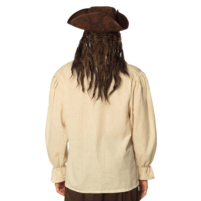 Blusa Pirata Hombre Beige