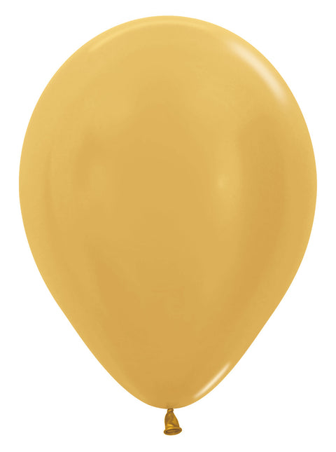 Globos Oro Metálico 30cm 12pcs