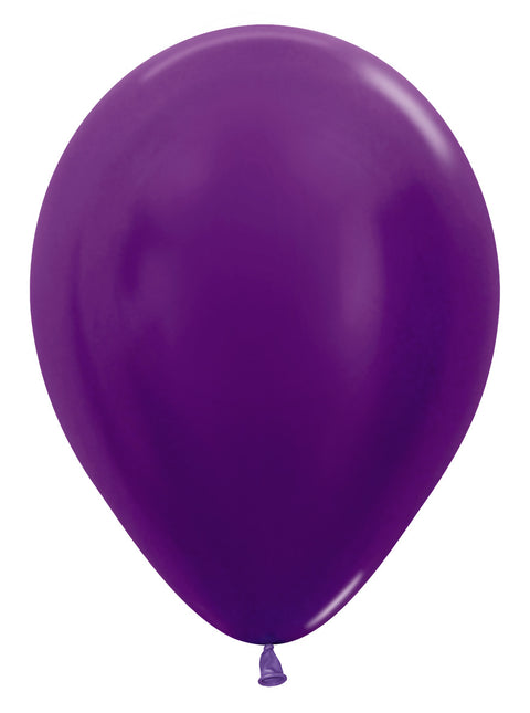 Globos Violeta Metalizado 30cm 50pcs