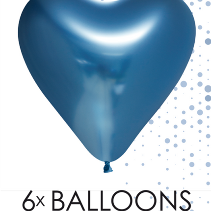 Globos Corazón Azul 30cm 6pcs