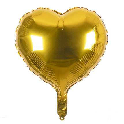 Globo de Helio Dorado Corazón Vacío 45cm