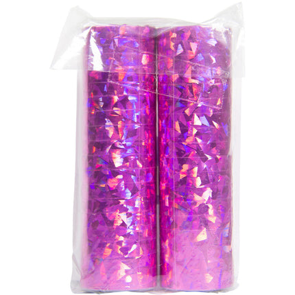 Serpentinas Fucsia Holográficas 4m 18 anillas 2pcs