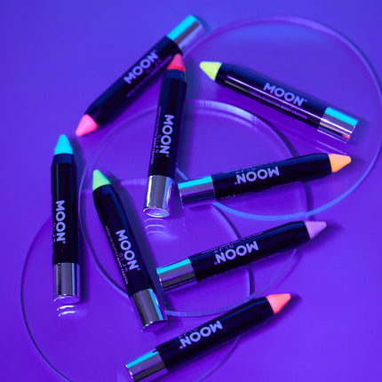 Moon Glow Neon UV Glitter Body Crayons Rojo 3.2g