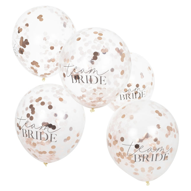 Globos Confeti Equipo Novia 30cm 5pcs