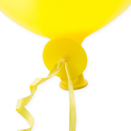 Clips de liberación rápida para globos Amarillo con cinta 100uds.