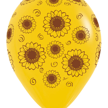 Globos Girasol Vara de Oro 30cm 25pcs