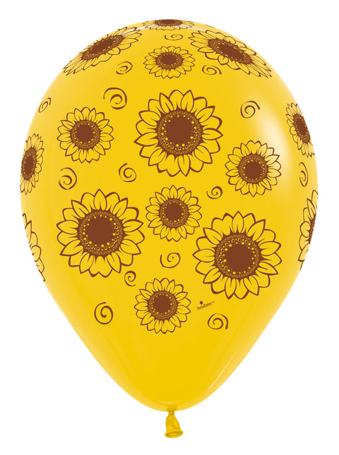 Globos Girasol Vara de Oro 30cm 25pcs