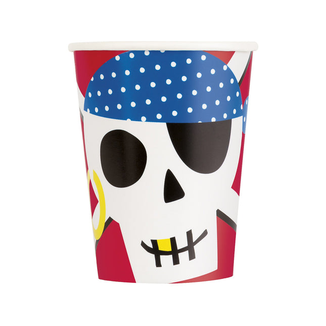 Vasos piratas 266 ml 8 uds.