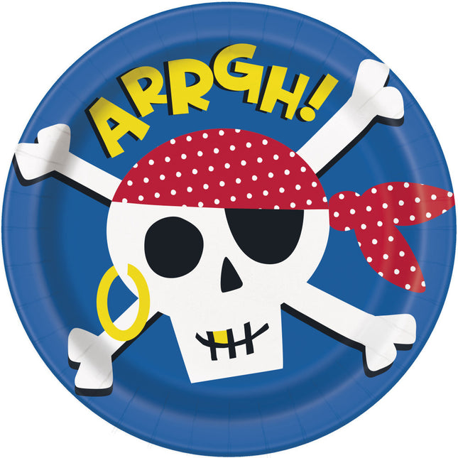 Platos Piratas Arrgh 23cm 8pcs