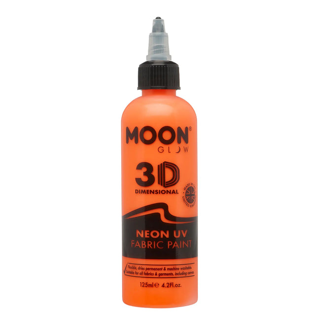 Pintura textil neón UV Moon Glow Naranja Intenso 125ml