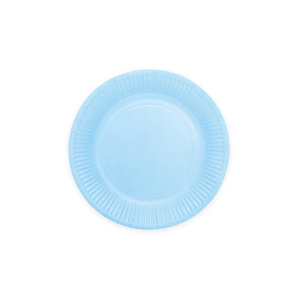 Platos Azul Claro Papel 18cm 20ud