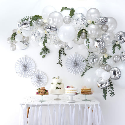 Set DIY Arco de Globo Plateado