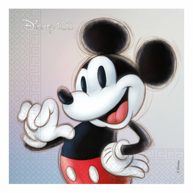 Servilletas Mickey Mouse 2 Capas 33cm 20pcs