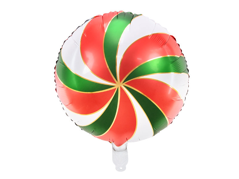 Globo de Helio Caramelo Verde Rojo Vacío 35cm