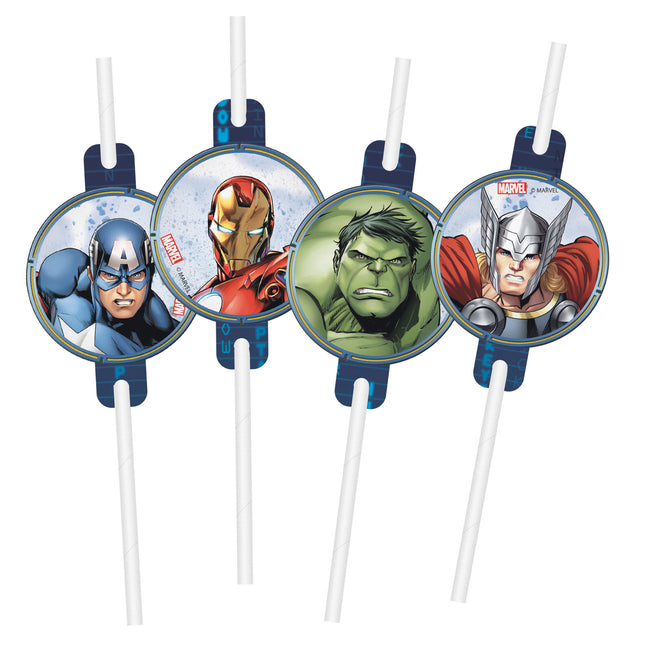 Avengers Infinity Stones Pajitas 4pcs