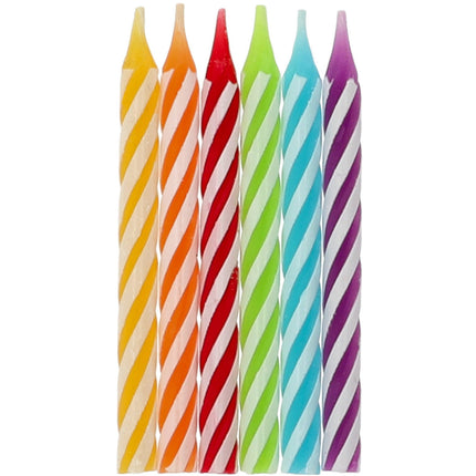 Velas Rainbow Twist 6cm 10 piezas