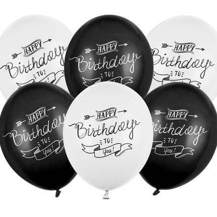 Globos Happy Birthday To You 30cm 6pcs